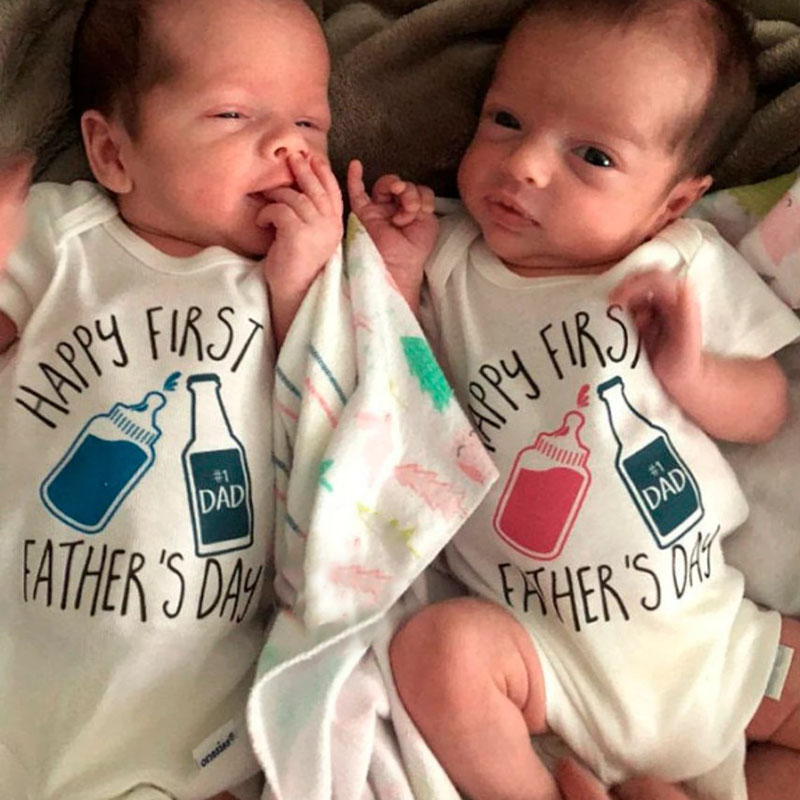 First Father's Day Onesies, Newborn Baby Boy&Girl Onesie