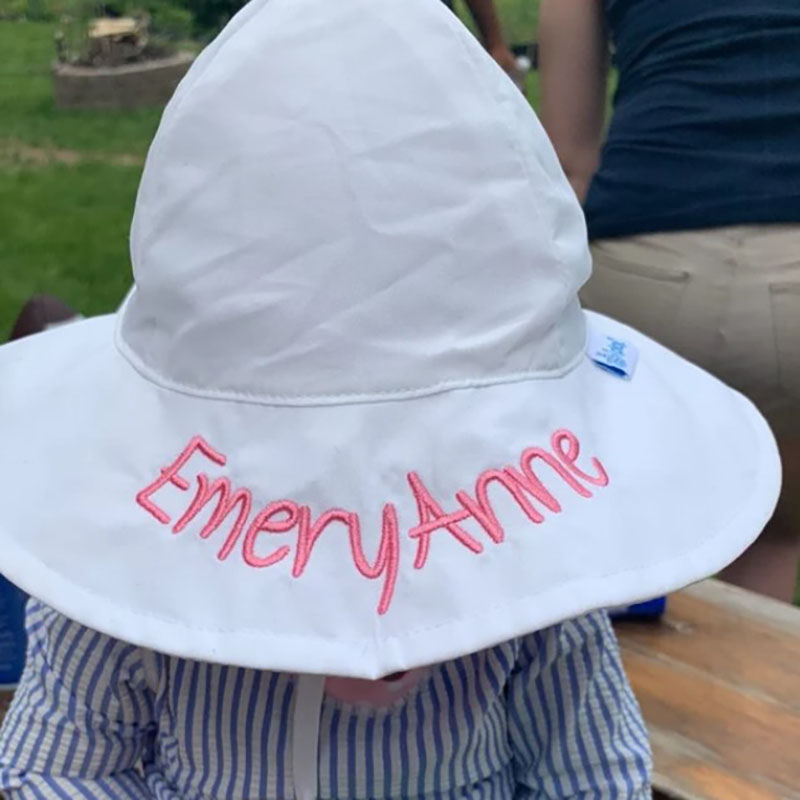 White Wide Brim Sun Protective Baby and Toddler Sun Hat