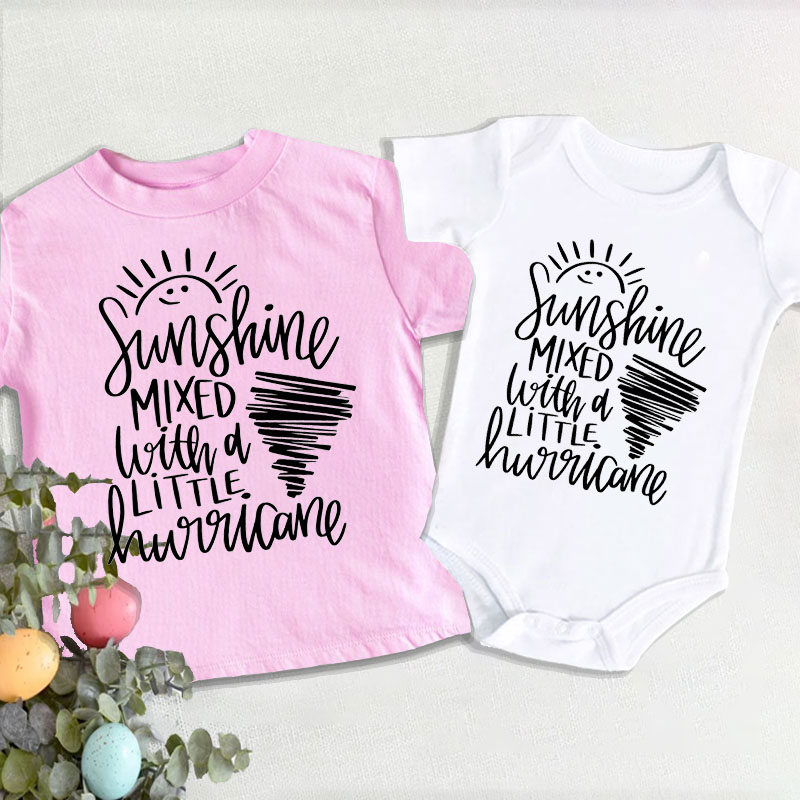 Personalised Sunshine and Hurricane Baby Onesie&Kids Shirt