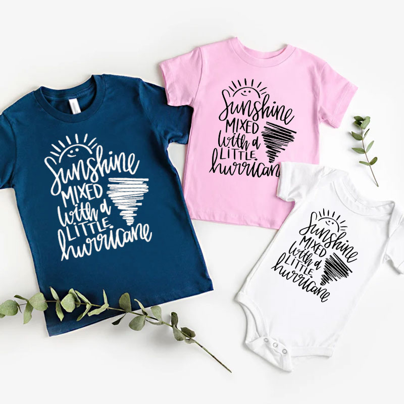 Personalised Sunshine and Hurricane Baby Onesie&Kids Shirt