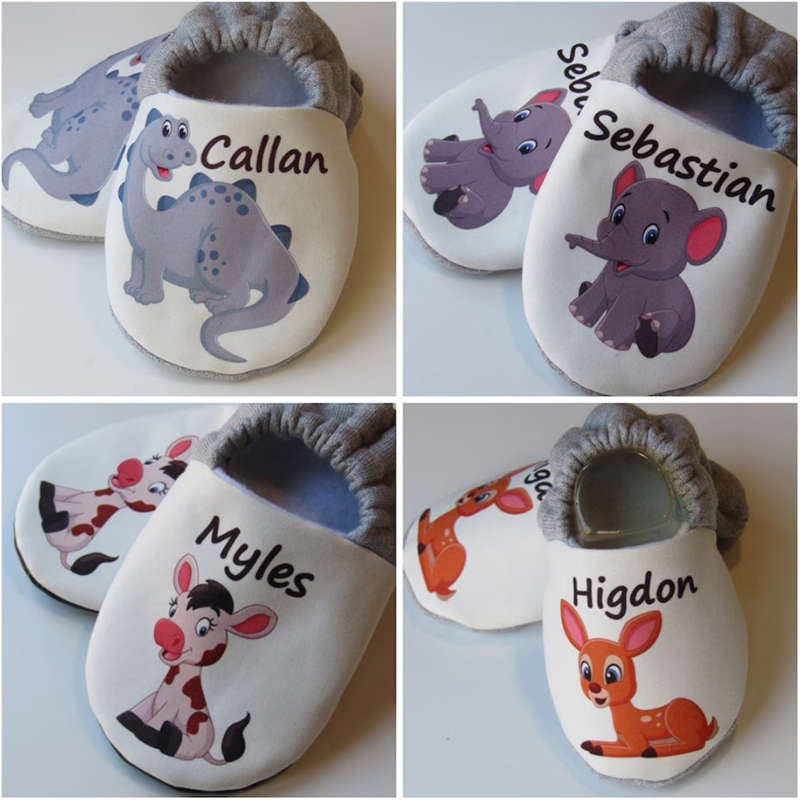 Personalized Newborn Animal Designs Baby Booties
