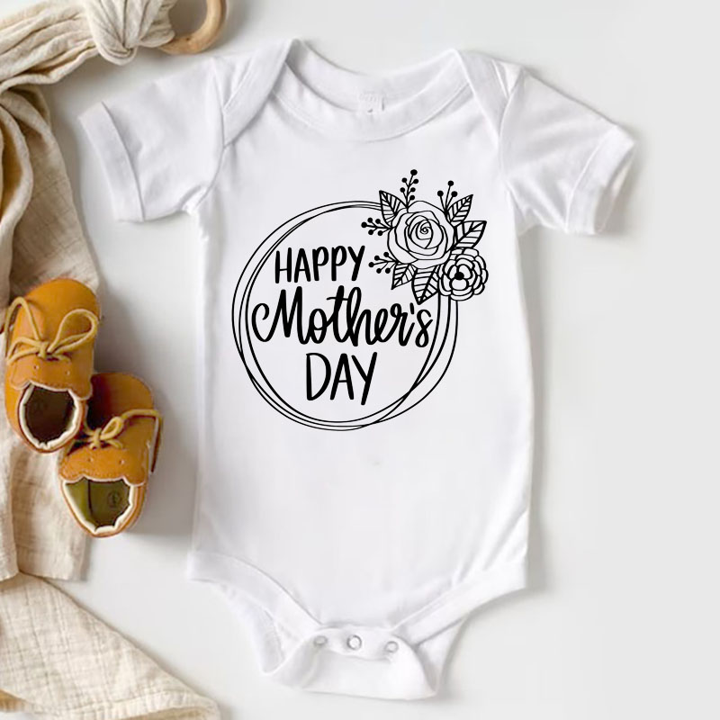 [Baby Bodysuit]Happy Mother'day Wreath Mini Matching Bodysuit
