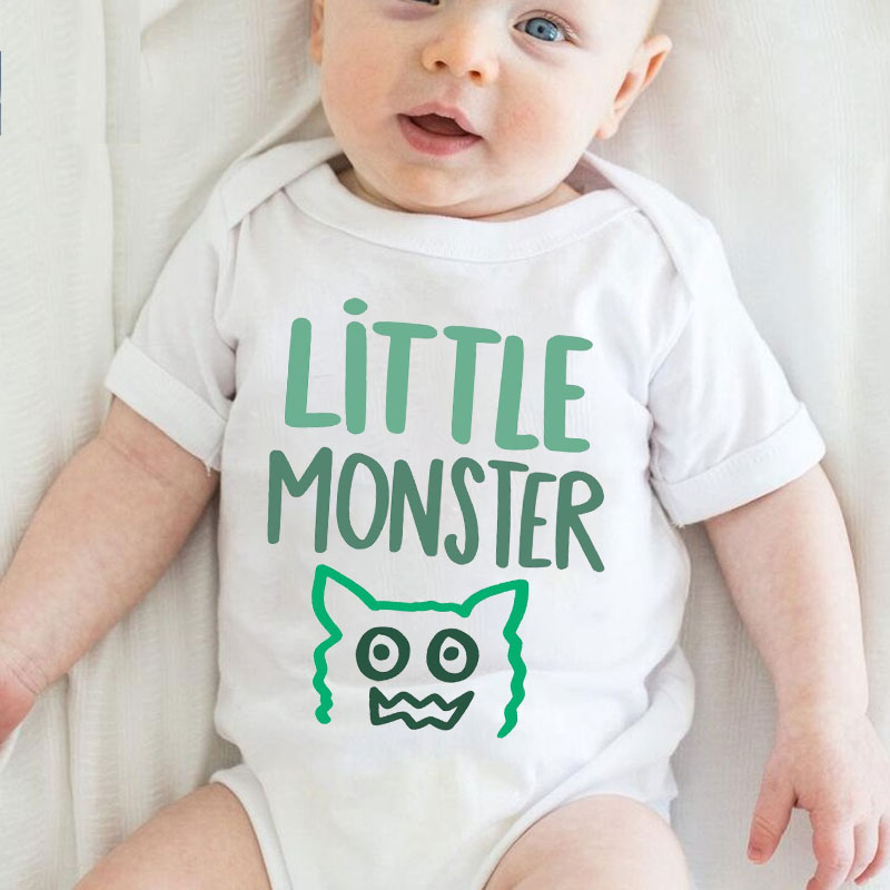 Personalised Little Monster Baby boy girl unisex Onesie