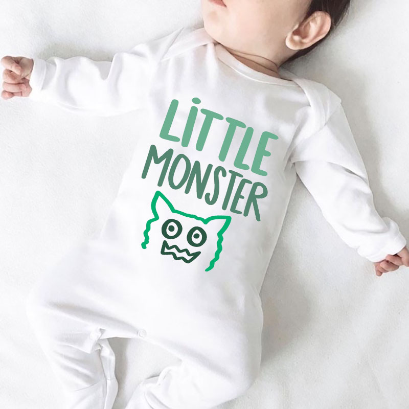 Personalised Little Monster Baby boy girl unisex Onesie