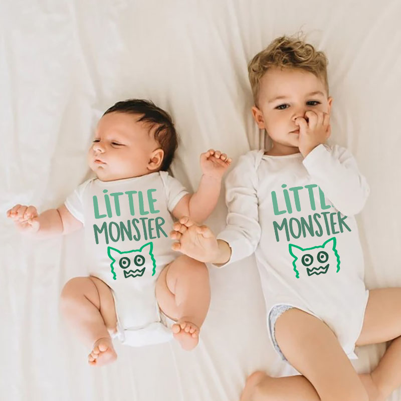 Personalised Little Monster Baby boy girl unisex Onesie