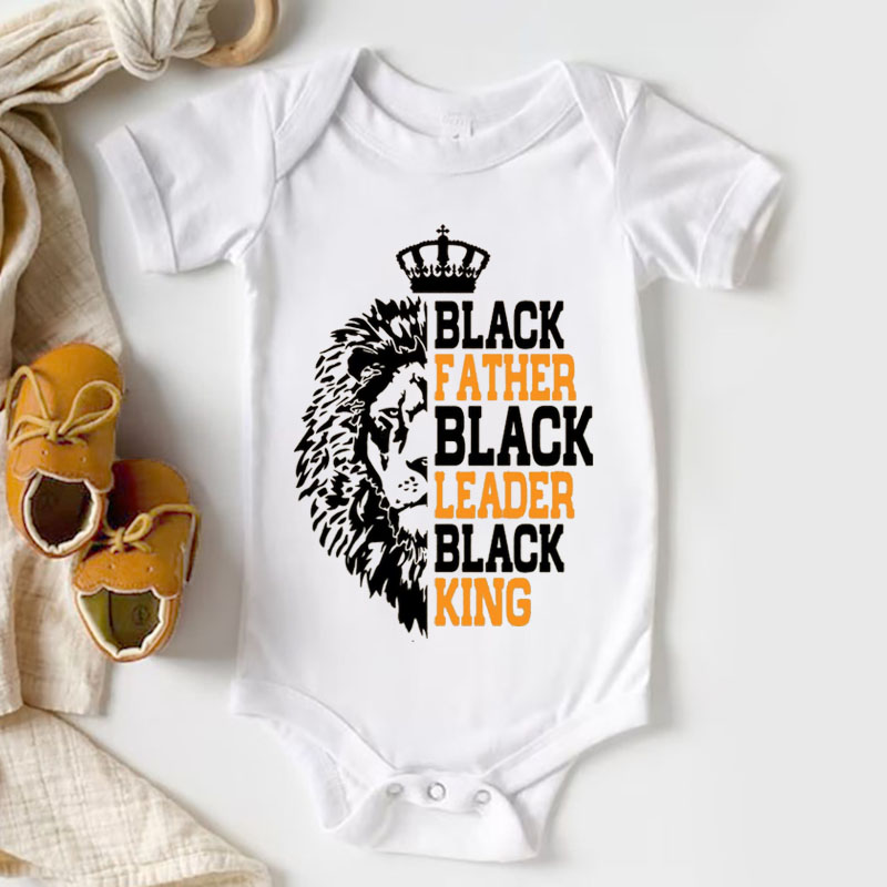 [Adult Tee]Father's Day Lion-Black Father Black Leader Black King Matc