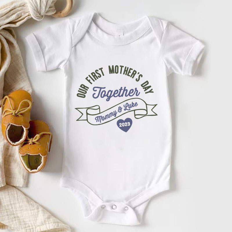 [Adult Tee] Our First Mothers Day Together Matching Shirt Mother's Day Gift