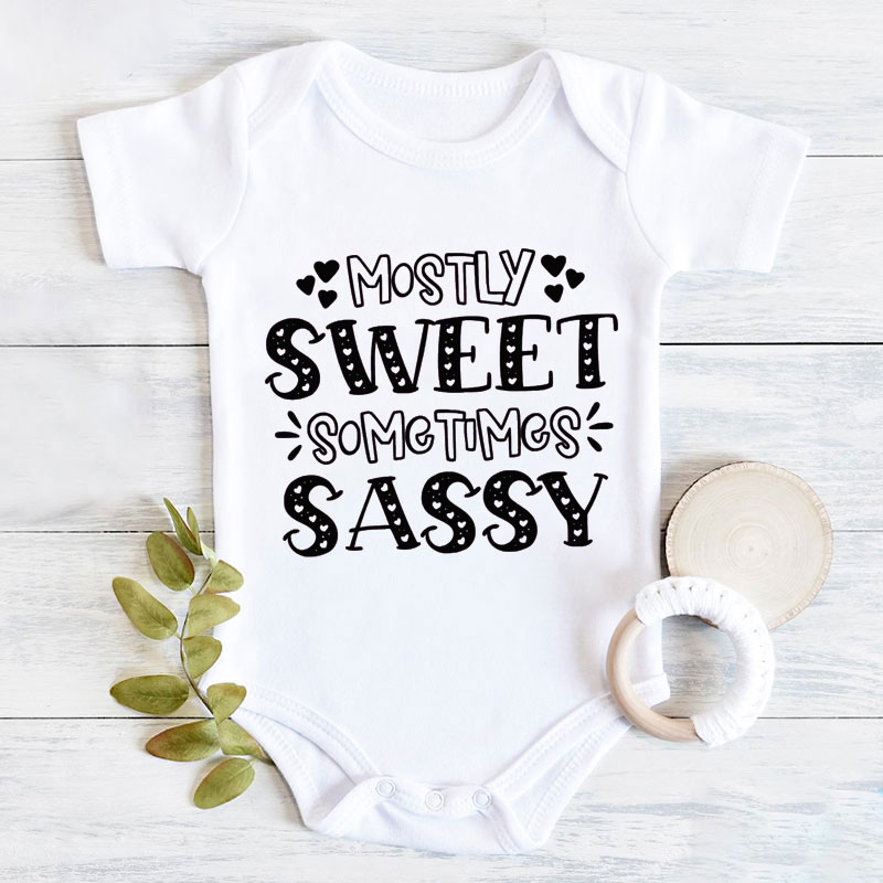 Mostly Sweet Sometimes Sassy Baby Girl Onesie&Kids Shirt