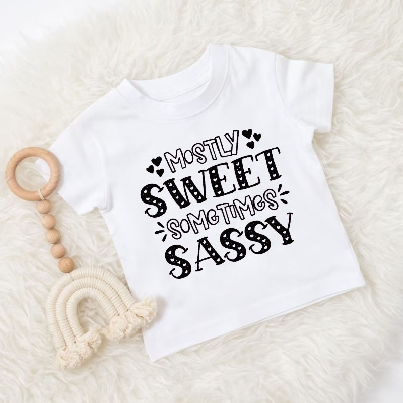 Mostly Sweet Sometimes Sassy Baby Girl Onesie&Kids Shirt