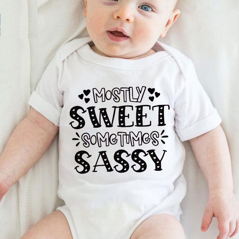 Mostly Sweet Sometimes Sassy Baby Girl Onesie&Kids Shirt