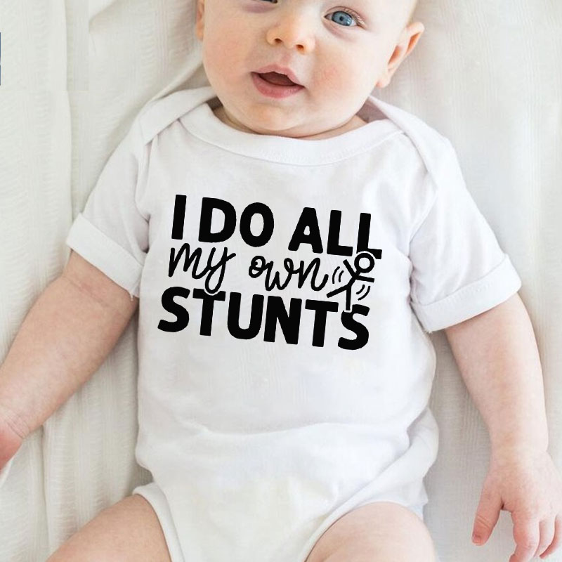 "I Do All My Own Stunts "Baby Boy Girl Onesie&Kids Shirt