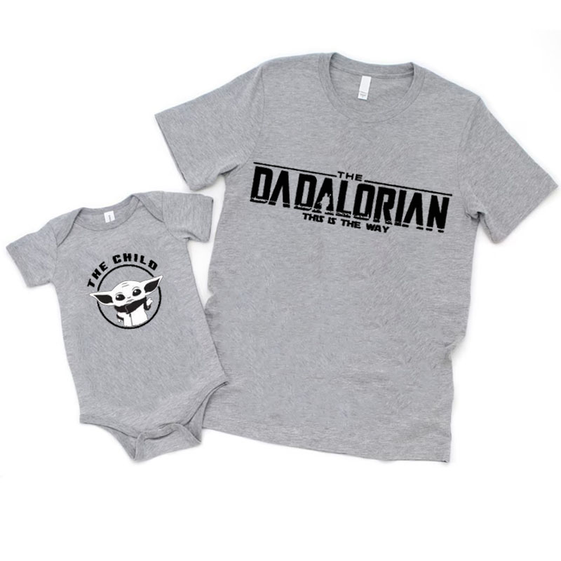 [Adult Tee]Father's Day Dadalorian And Son Matching Shirt