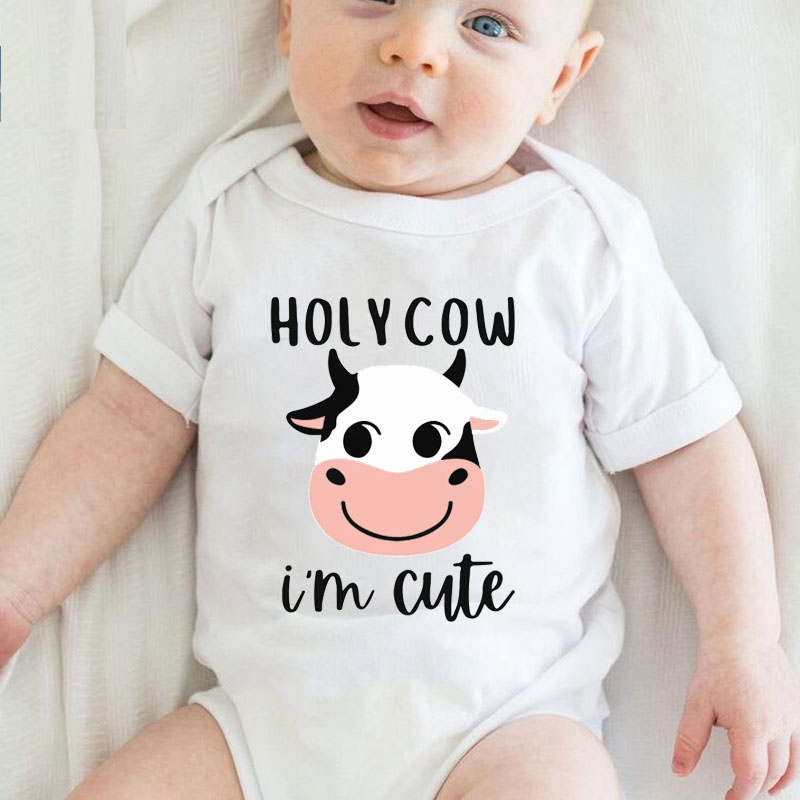 "Holy Cow I'm Cute" Newburn Cute Baby Onesie&Kids Shirt