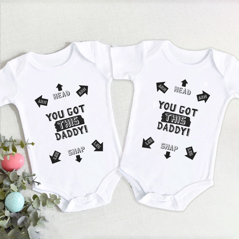 Personalised Daddy Onesie, Funny Baby Newborn unisex Onesie
