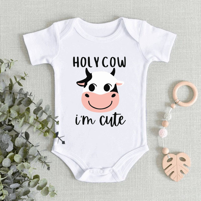 "Holy Cow I'm Cute" Newburn Cute Baby Onesie&Kids Shirt