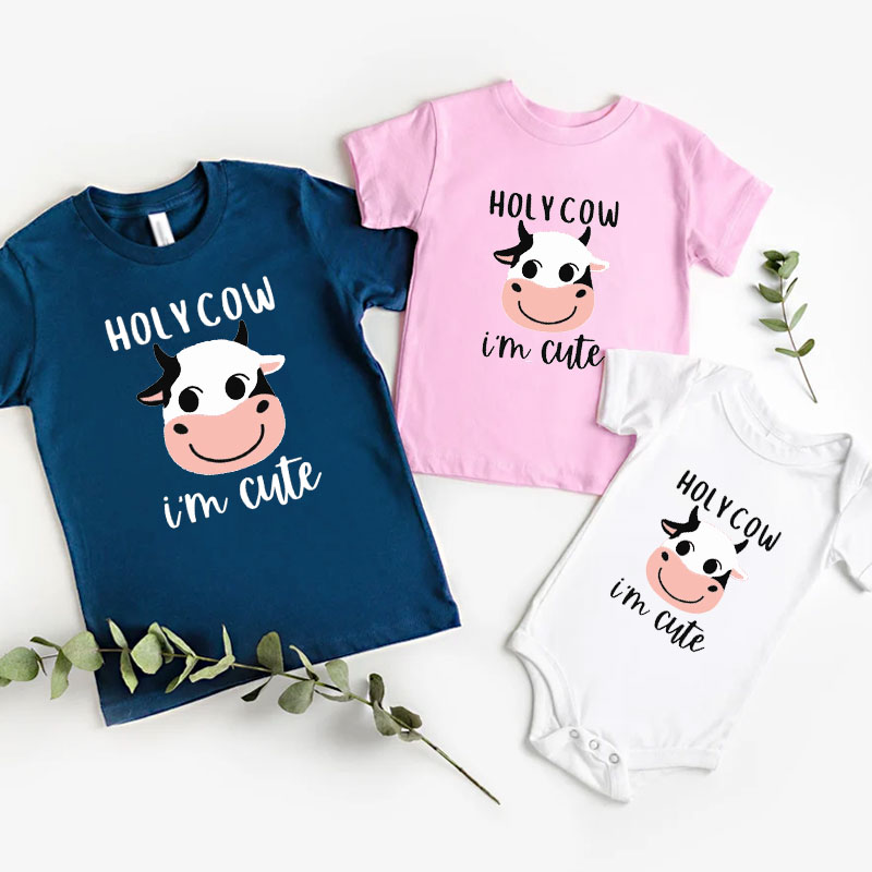 "Holy Cow I'm Cute" Newburn Cute Baby Onesie&Kids Shirt