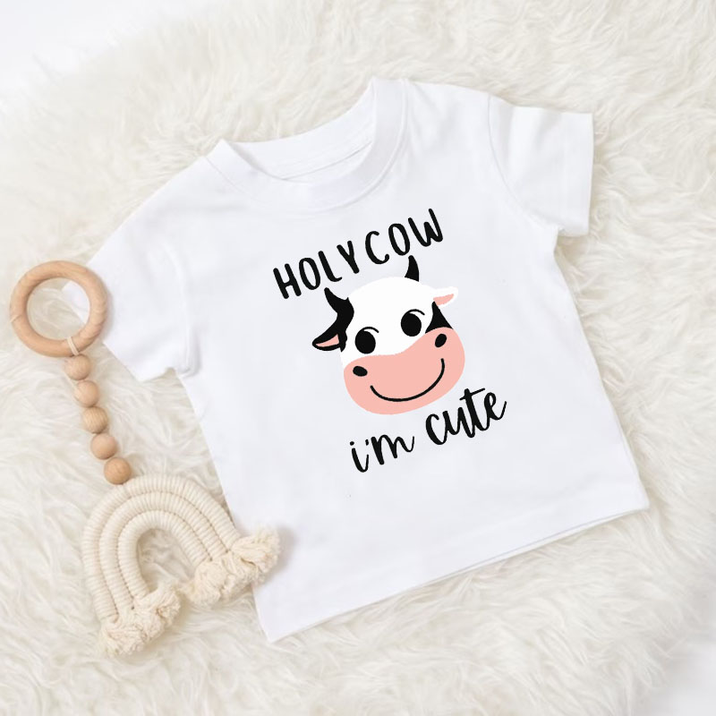"Holy Cow I'm Cute" Newburn Cute Baby Onesie&Kids Shirt
