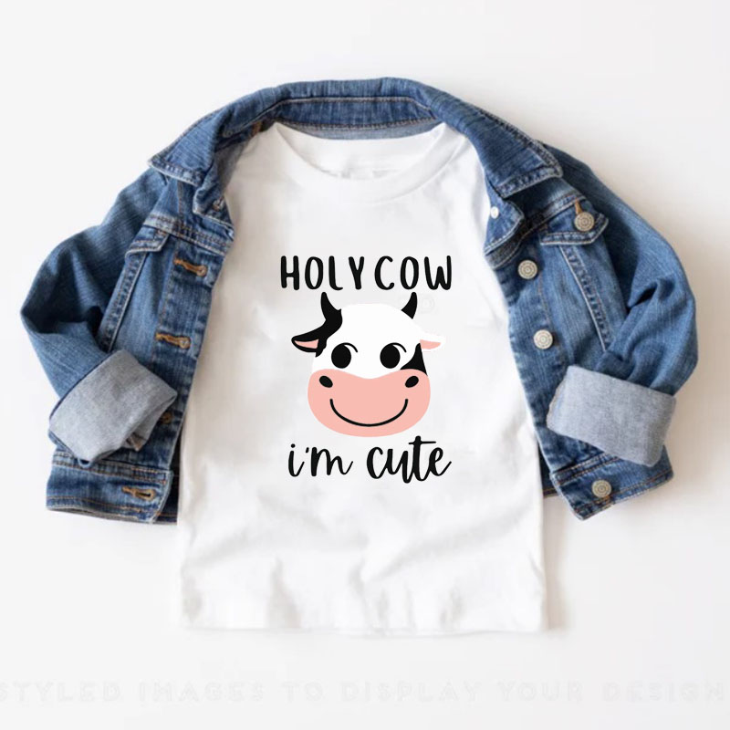 "Holy Cow I'm Cute" Newburn Cute Baby Onesie&Kids Shirt