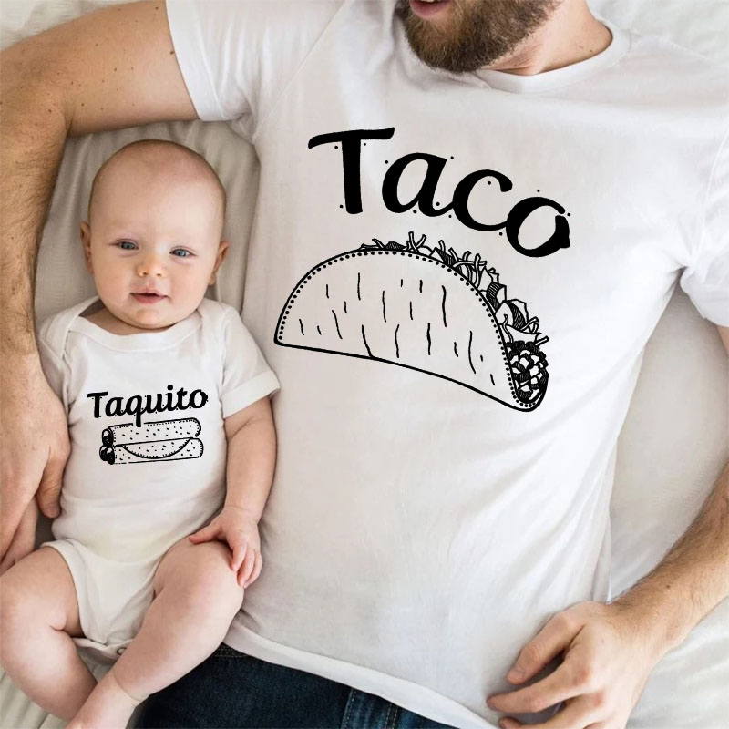[Adult Tee] Father's Day Taco Taquito Matching Shirt