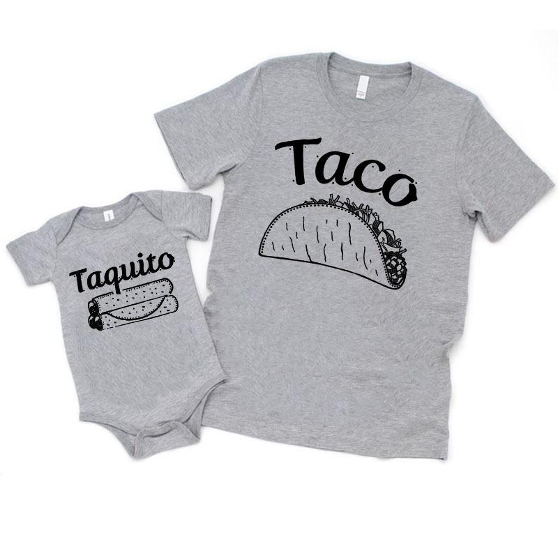 [Adult Tee] Father's Day Taco Taquito Matching Shirt