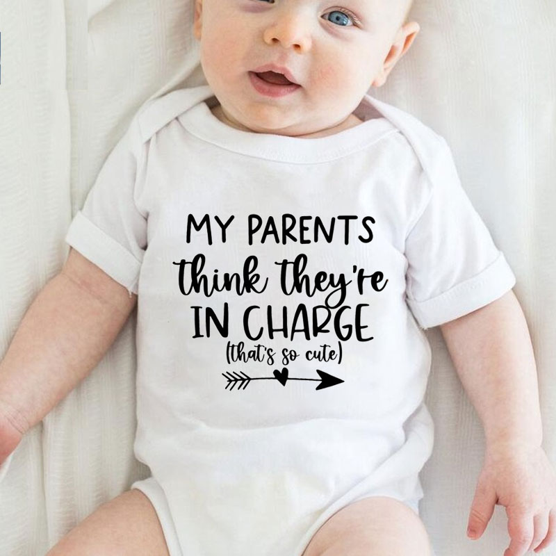 "My Parents Think They are In Charge" Cute Baby Onesie&Kids Shirt