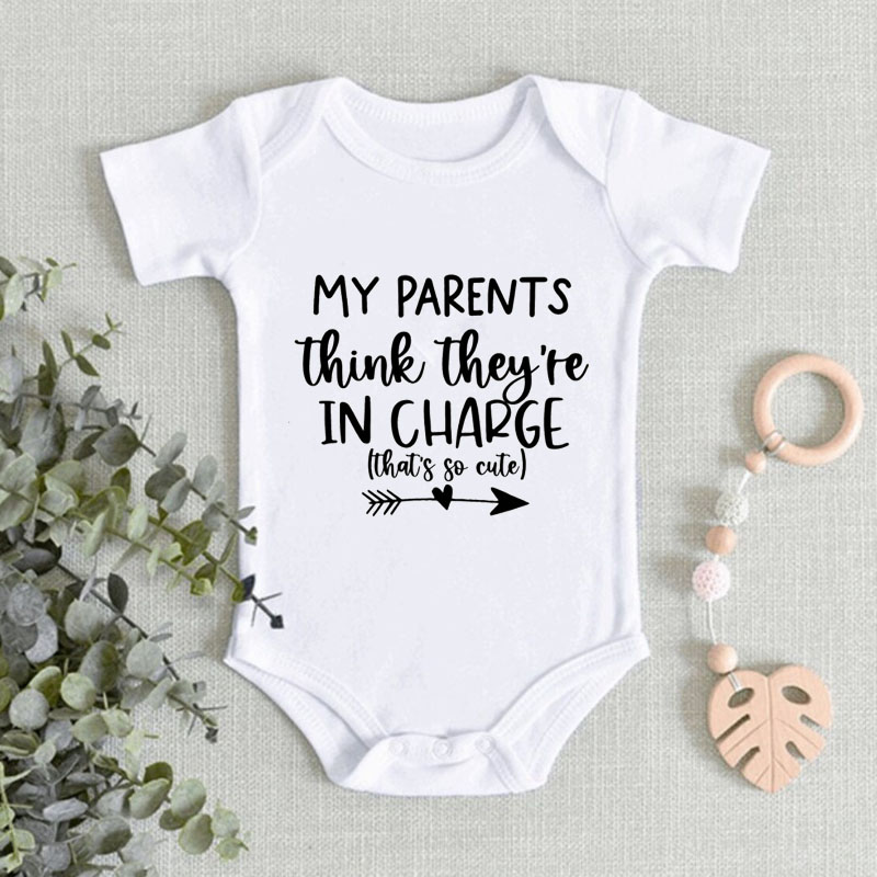 "My Parents Think They are In Charge" Cute Baby Onesie&Kids Shirt
