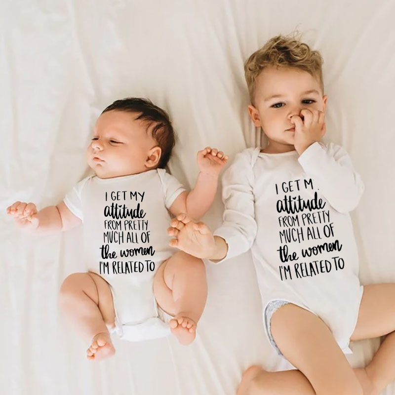 I Get My Attitude,Baby Saying Bodysuit Newborn unisex Onesie