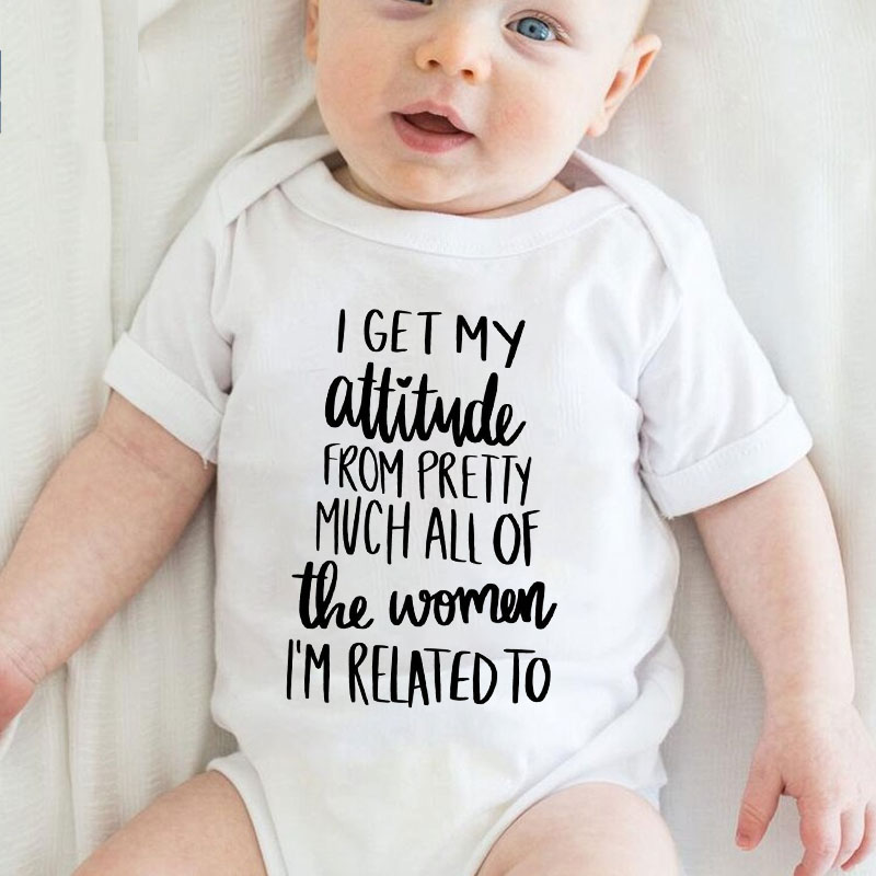 I Get My Attitude,Baby Saying Bodysuit Newborn unisex Onesie