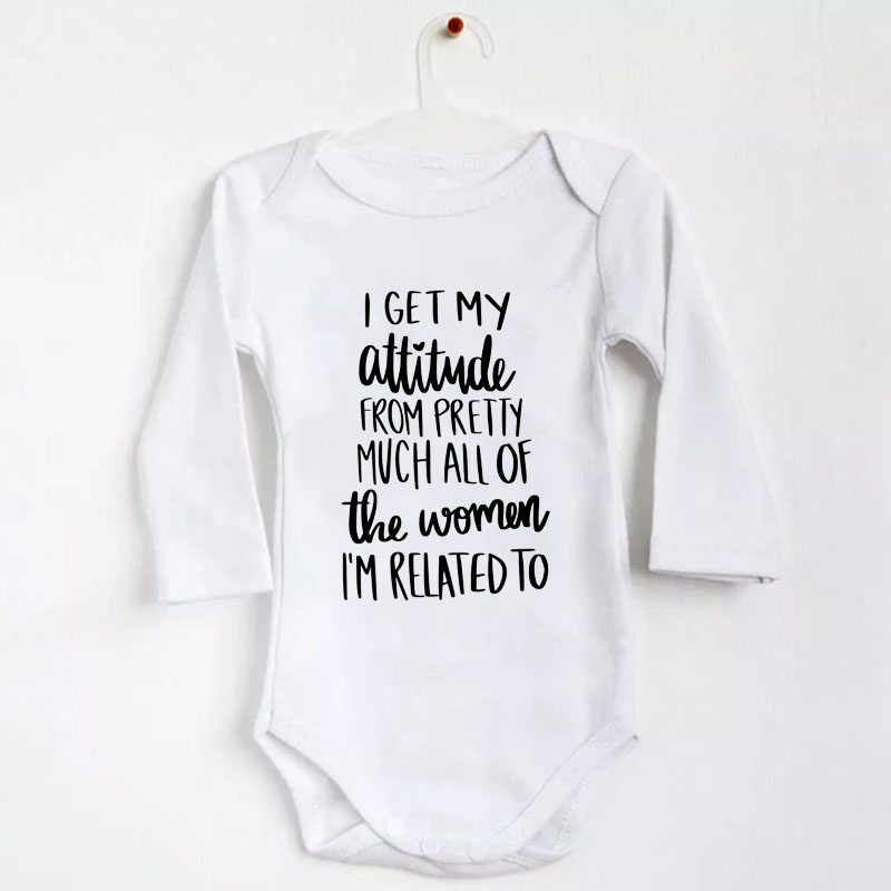 I Get My Attitude,Baby Saying Bodysuit Newborn unisex Onesie