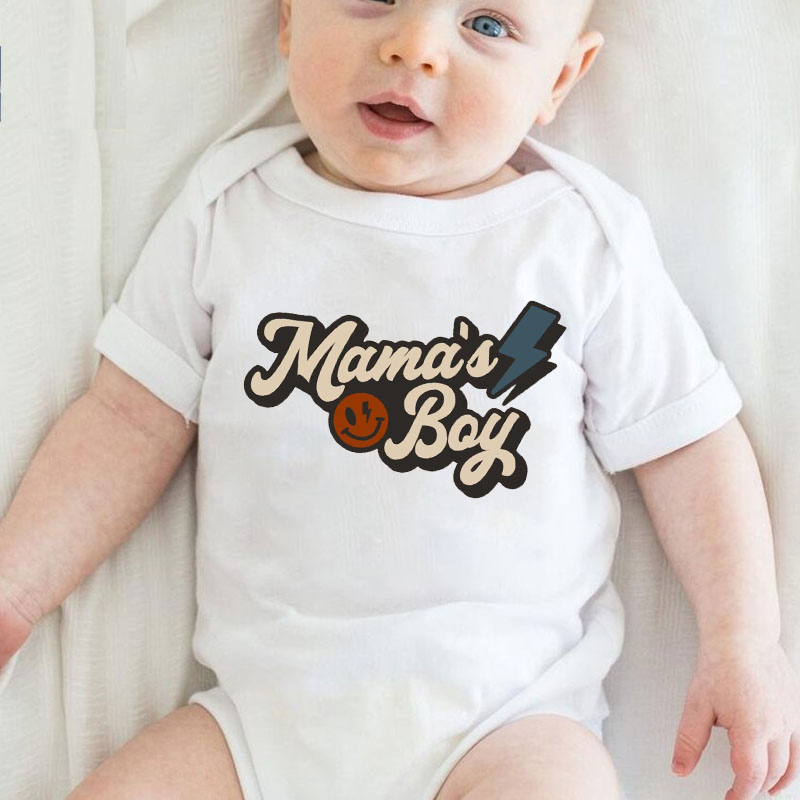 Personalised Mamas Boy Onesie And Kids Shirt
