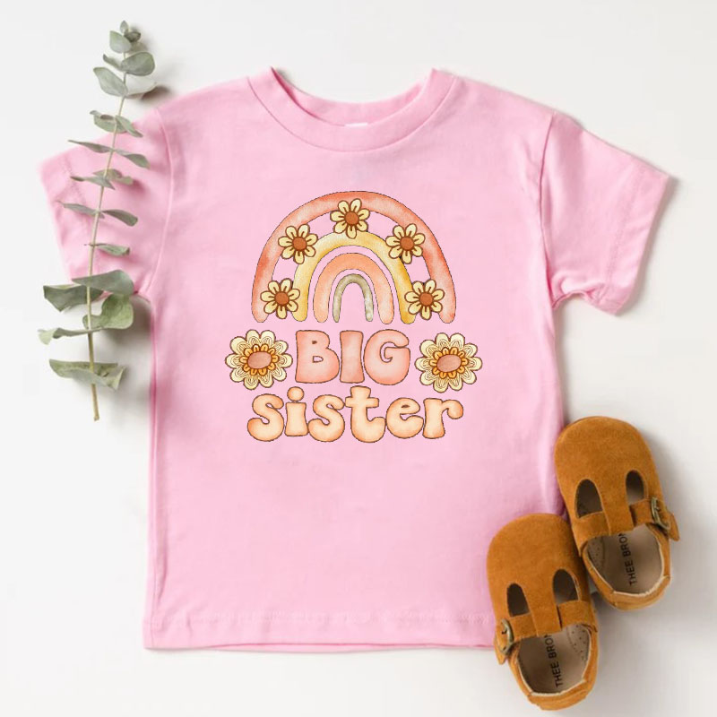 Rainbow Big Sister&Little Sister Matching Baby Onesie&Kids Shirt