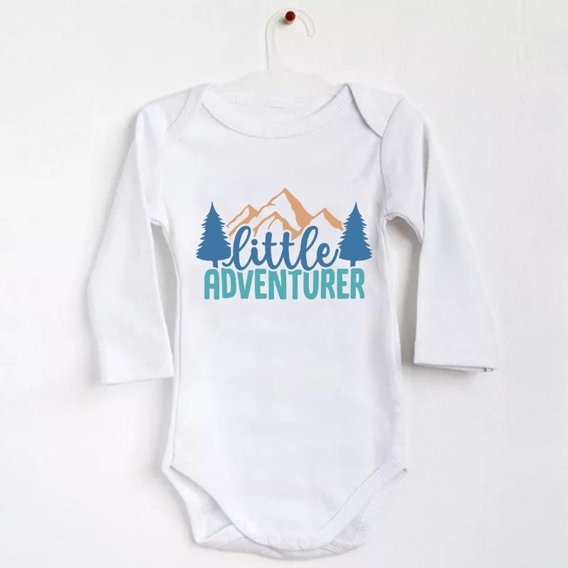 Personalised Little adventurer Newborn Baby Boy Onesie