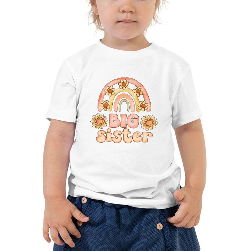 Rainbow Big Sister&Little Sister Matching Baby Onesie&Kids Shirt