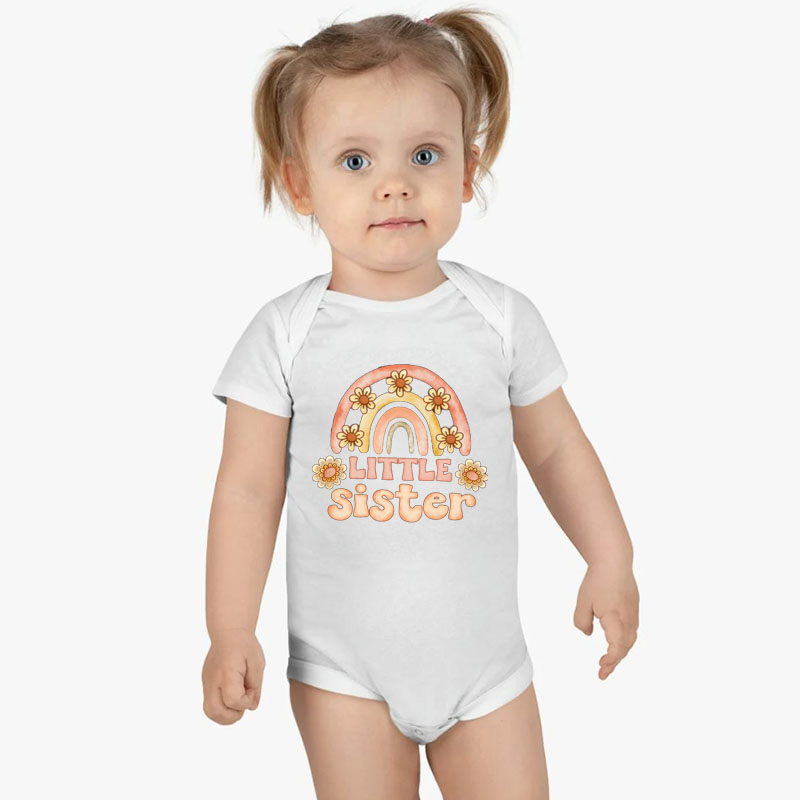 Rainbow Big Sister&Little Sister Matching Baby Onesie&Kids Shirt