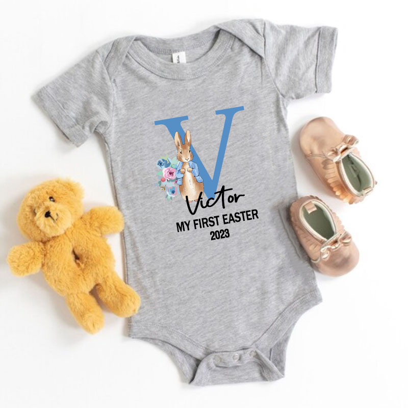 Personalized Custom Newborn Bunny Baby Onesie,Easter Gift
