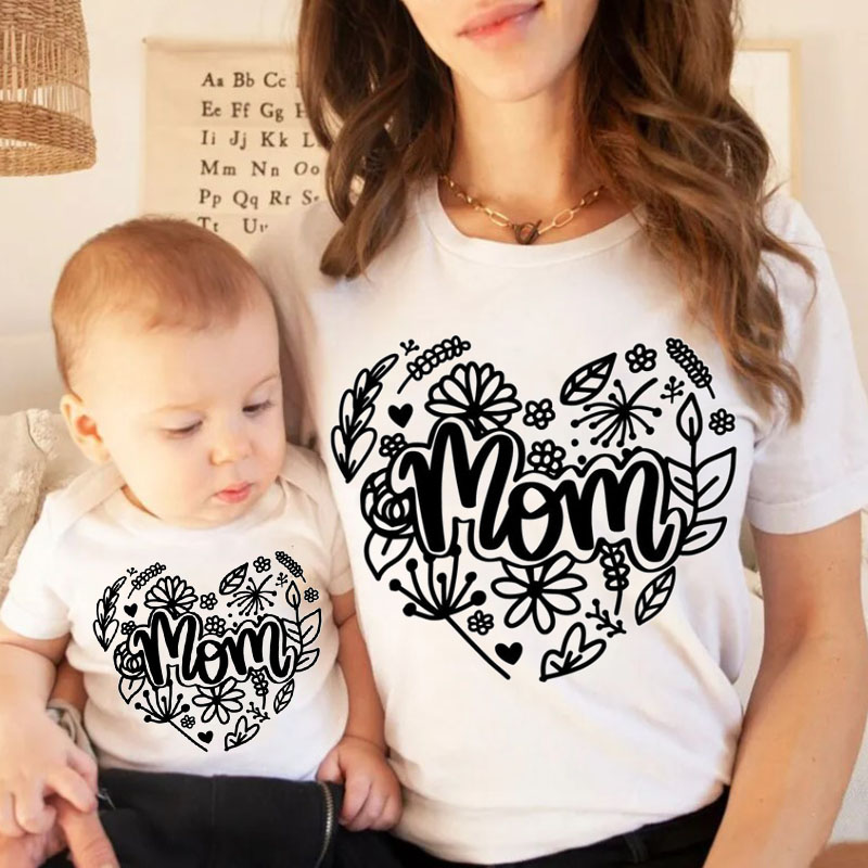 [Baby Bodysuit]Wreath Mama Mini Matching Bodysuit, Mother's Day Gifts
