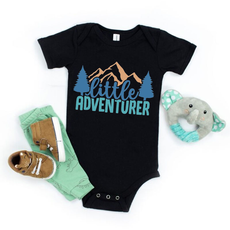 Personalised Little adventurer Newborn Baby Boy Onesie