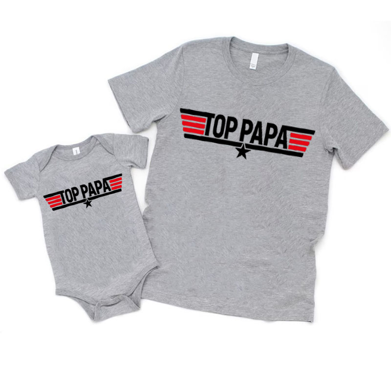 [Adult Tee]Cute Top Papa Father's Day Matching Shirt