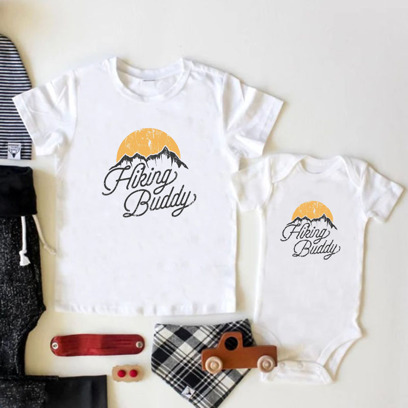 Hiking Buddy Baby Onesie And Kids Shirt