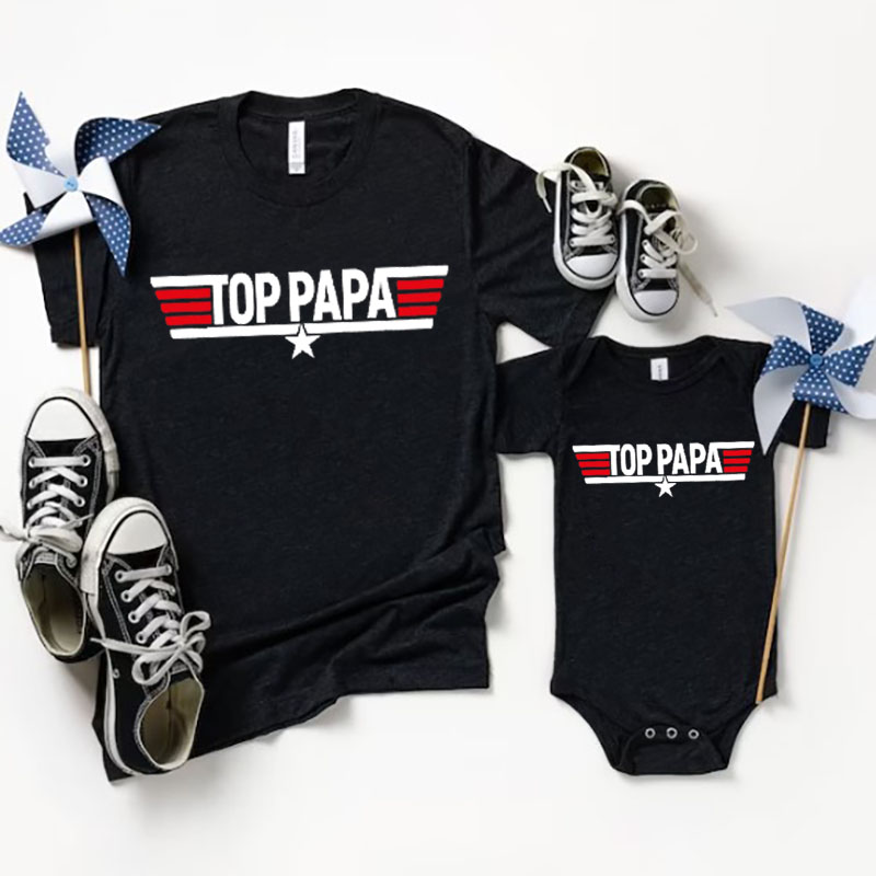 [Baby Bodysuit]Cute Top Papa Father's Day Bodysuit