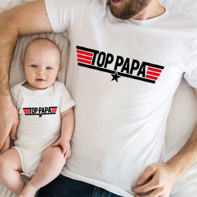 [Adult Tee]Cute Top Papa Father's Day Matching Shirt