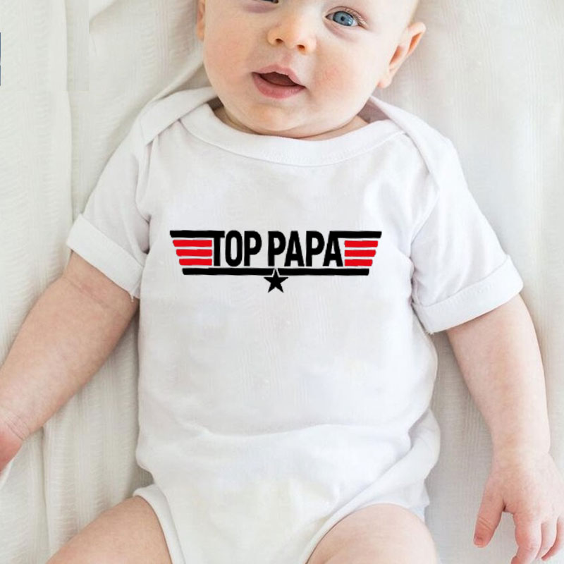 [Baby Bodysuit]Cute Top Papa Father's Day Bodysuit