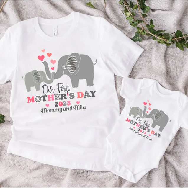 [Adult Tee]Custom Mother's Day Mommy Matching Shirt