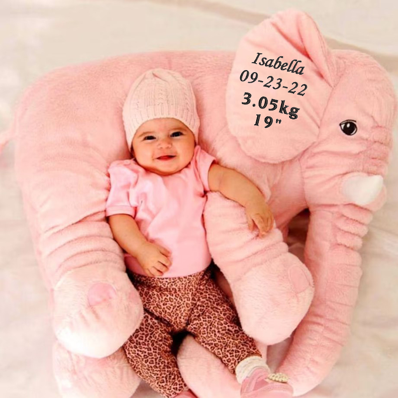 Personalised Elephant Plush Toy, Baby Shower Gift