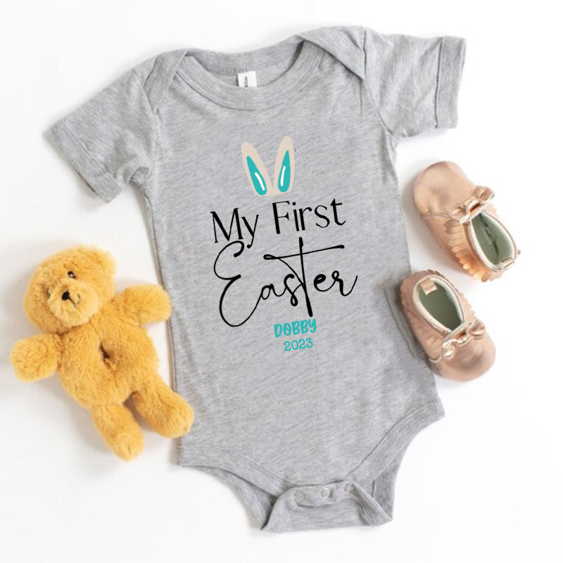 Personalized My First Easter Bunny Rabbit Baby Onesie,Easter Gift