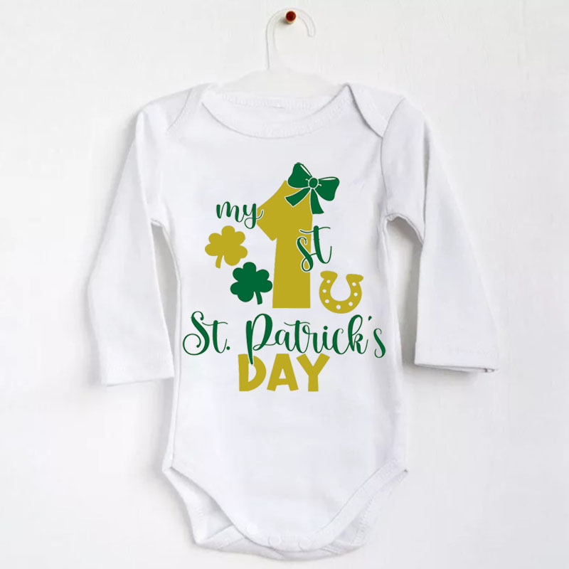 St. Patrick's Day Clover Gender Neutral Bodysuit