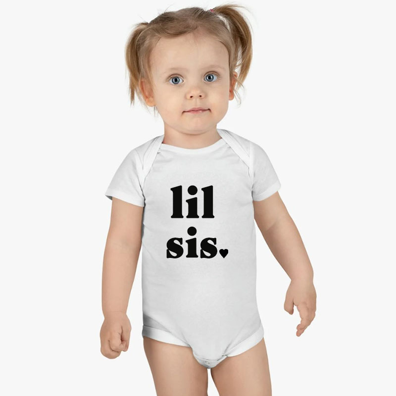 Big Sis Shirt Lil Sis Shirt Matching Baby Onesie&Kids Shirt