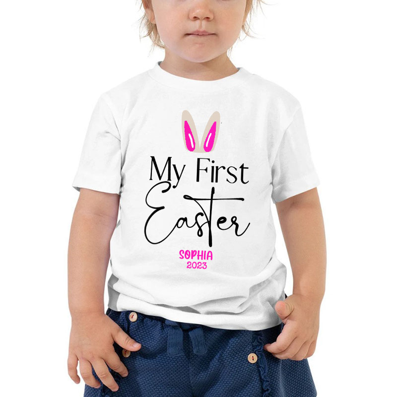 Personalized Custom My First Easter Gift Boy Girl Kid Shirt