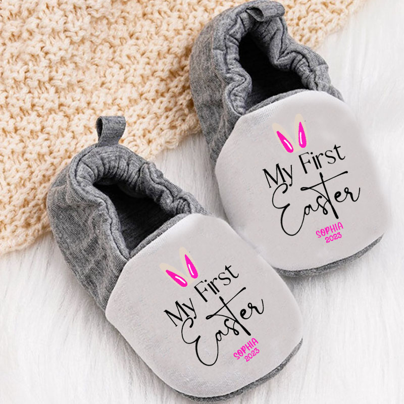Personalized Custom My First Easter Bunny For Toddler Baby Booties