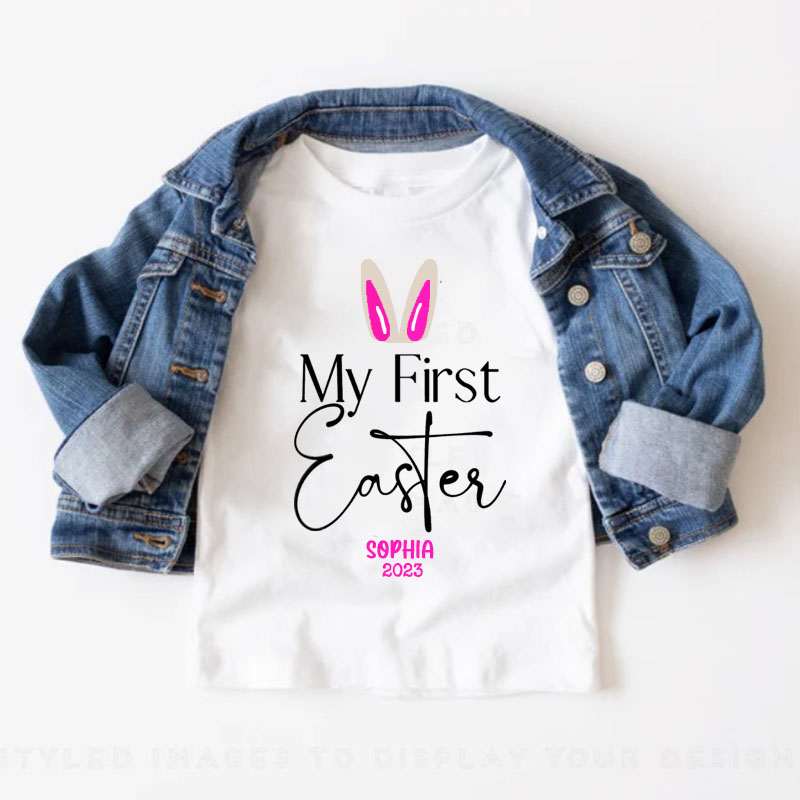 Personalized Custom My First Easter Gift Boy Girl Kid Shirt